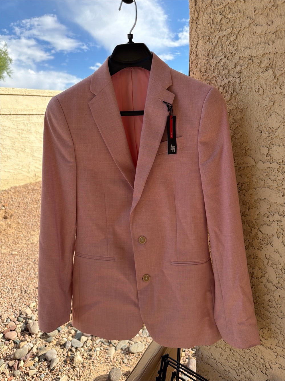 J. Ferrar Slim Fit Pink Suit Jacket 36 Regular  New $200